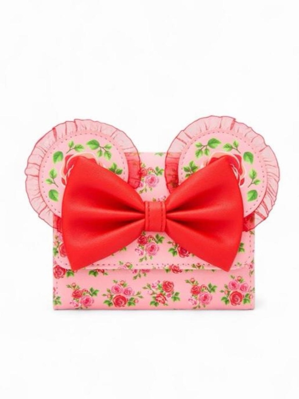 Loungefly Disney Minnie Mouse Pink & Red
Roses Figural Mini Flap Wallet